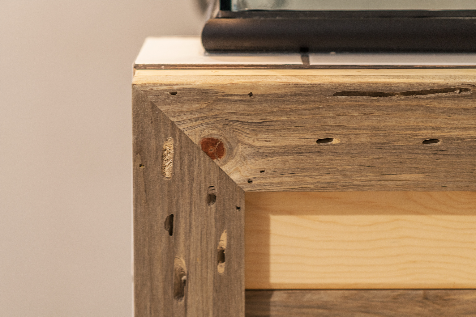 Turner Hill reclaimed wood corner joinery